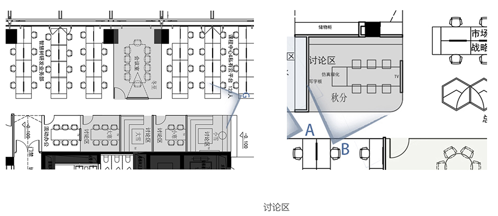 辦公室裝修案例平面圖,辦公室會(huì)議室圖片