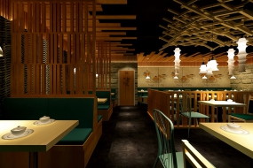 火鍋店空間設(shè)計效果圖