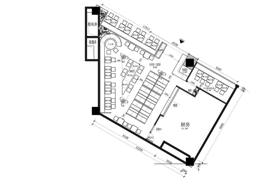 茶餐廳裝修設(shè)計平面圖,茶餐廳設(shè)計平面圖
