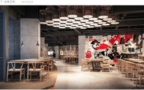 燒烤店裝修實(shí)景圖,燒烤店裝修案例圖
