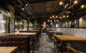 燒烤店裝飾案例圖,燒烤店裝飾實(shí)景圖