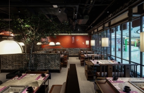 火鍋店裝修設(shè)計實景圖