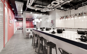 火鍋店空間設(shè)計(jì)案例圖，火鍋店空間設(shè)計(jì)布局圖