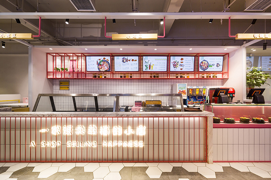 土豆粉店設(shè)計布局圖,土豆粉店裝飾效果圖