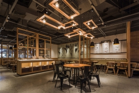快餐店裝修設計案例圖,快餐店裝修設計布局圖
