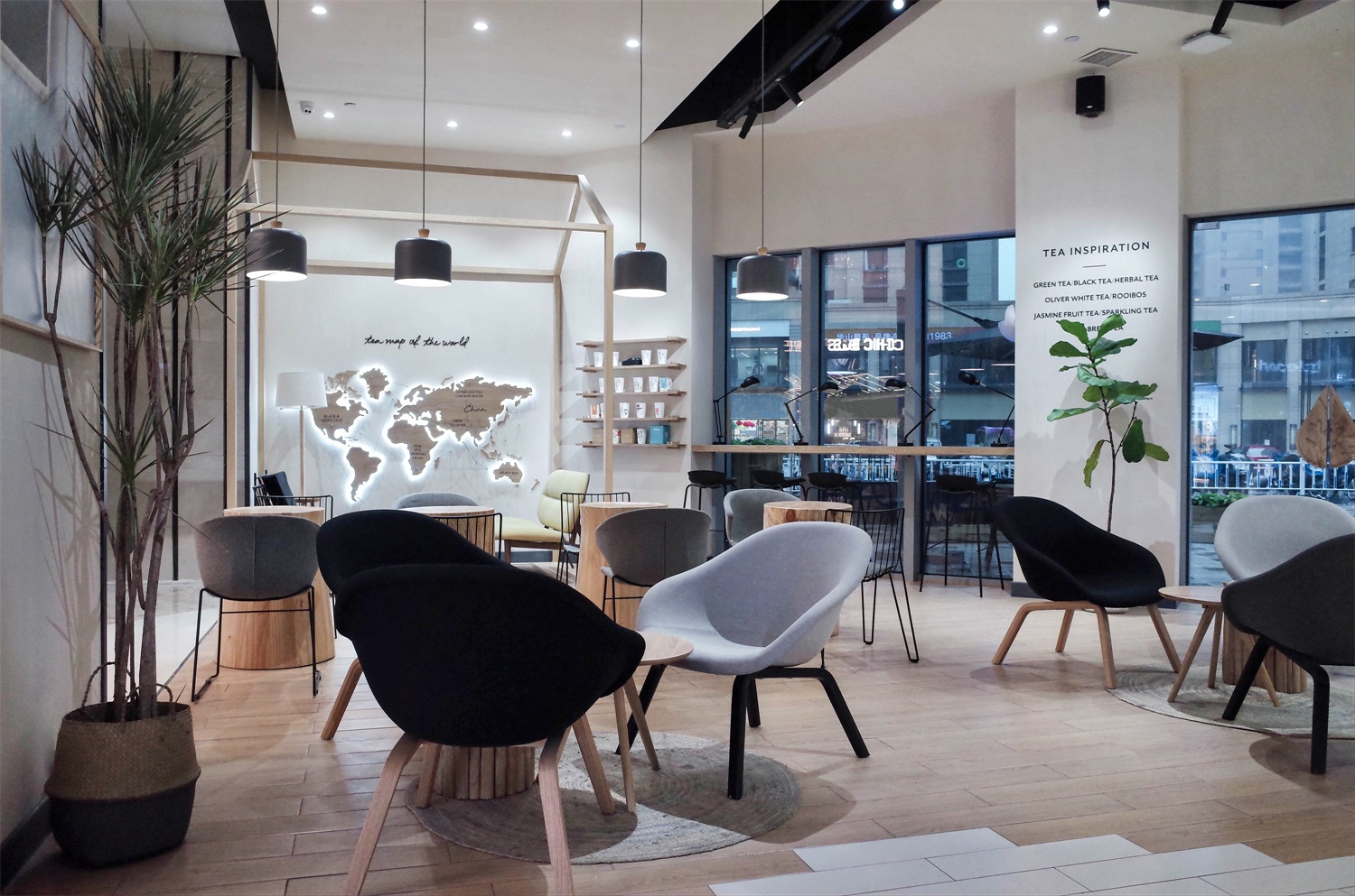 奶茶店空間設(shè)計圖,奶茶店裝飾圖