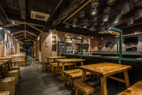 燒烤店裝修設(shè)計(jì)布局圖,燒烤店設(shè)計(jì)效果圖