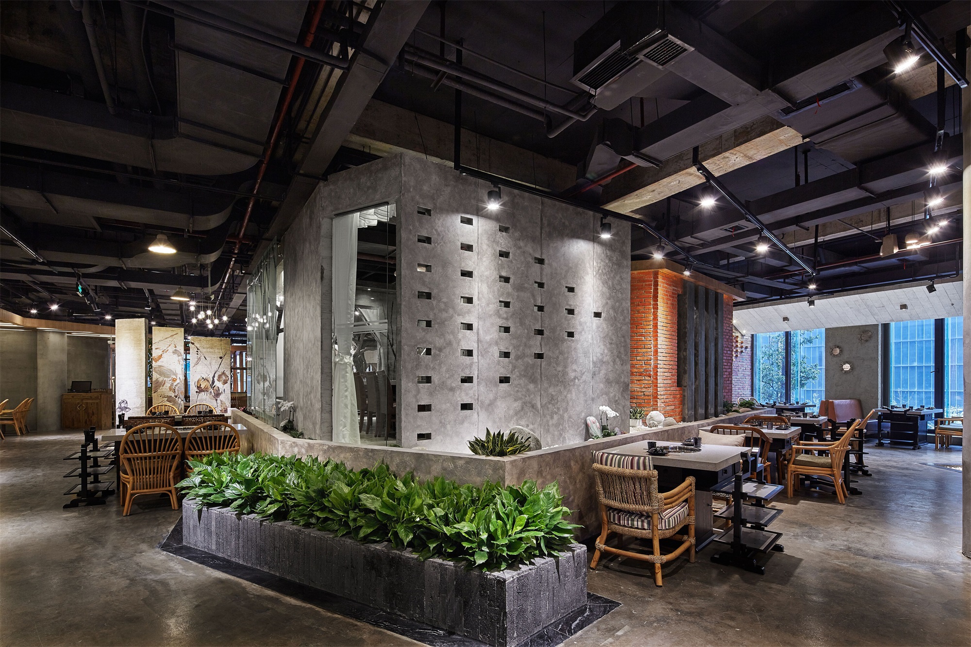 火鍋店裝飾設計布局圖,火鍋店裝飾設計實景圖