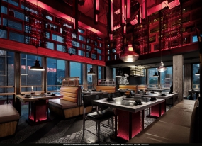 火鍋店設計實景圖, 火鍋店設計圖片