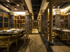 火鍋店設計實景圖,火鍋店設計圖片