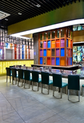 鐵板燒店裝修設計實景圖,鐵板燒店裝修設計圖片