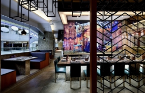 鐵板燒店空間設計圖片,鐵板燒店裝飾設計效果圖