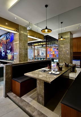 鐵板燒店裝飾設計效果圖,鐵板燒店裝飾設計布局圖