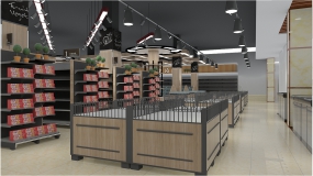  食品超市空間設計布局圖,超市空間設計布局圖