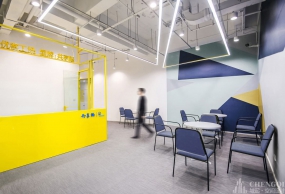 優(yōu)客工坊辦公室前廳設計效果圖,辦公室前廳裝修設計圖欣賞