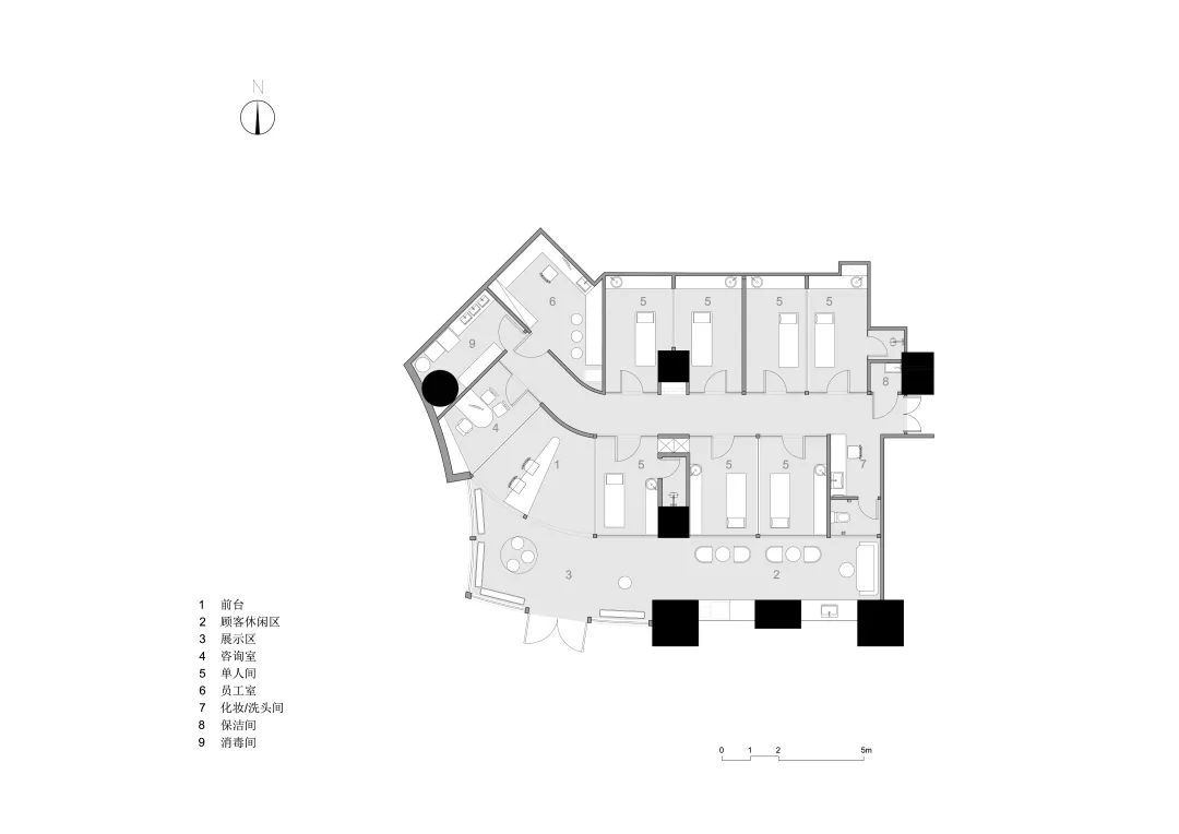  美容院設計實景圖,美容院裝修設計實景圖