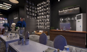美發(fā)店裝飾設(shè)計實景圖,美發(fā)店裝飾設(shè)計案例圖