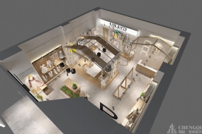 寶寶衣服店空間設計布局圖