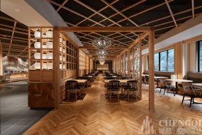 自助餐廳裝修設(shè)計效果圖