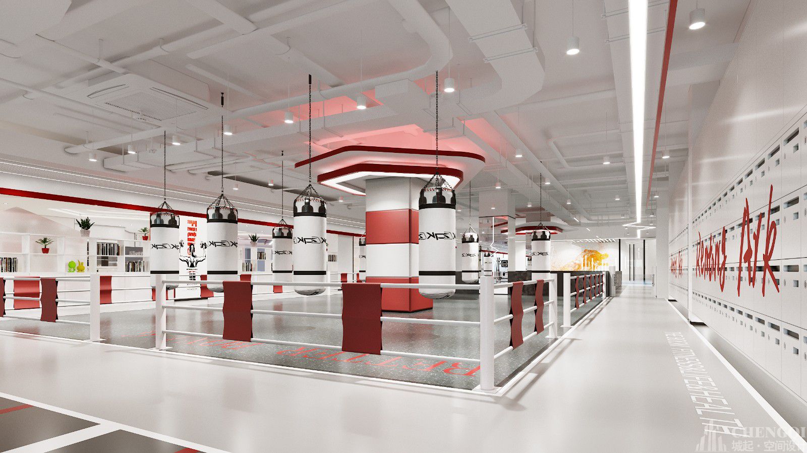 健身俱樂(lè)部空間裝飾圖片,健身俱樂(lè)部空間裝飾案例圖