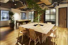 loft辦公室移動辦公區(qū)家具擺放效果圖