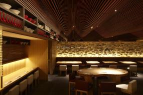 高端韓國(guó)料理店裝修效果圖
