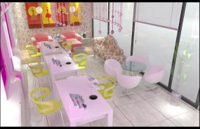 化妝美甲店設(shè)計裝飾效果圖