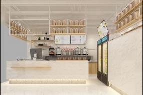 小型奶茶店設計裝修效果圖片