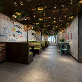 最新烤魚(yú)店效果圖