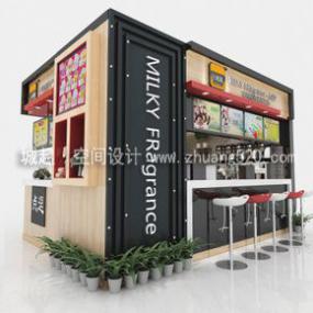 簡(jiǎn)約風(fēng)格奶茶店裝修高清圖片