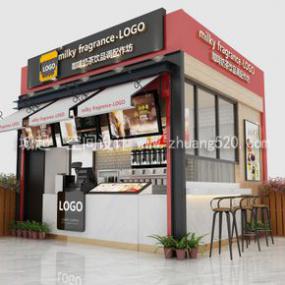 簡約風(fēng)格奶茶店裝修圖片