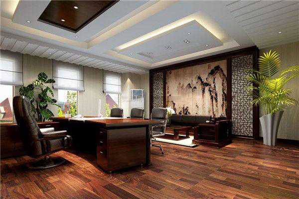 中式辦公室裝修效果圖